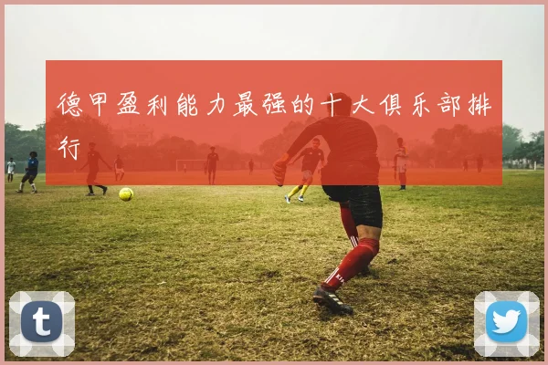 德甲盈利能力最强的十大俱乐部排行